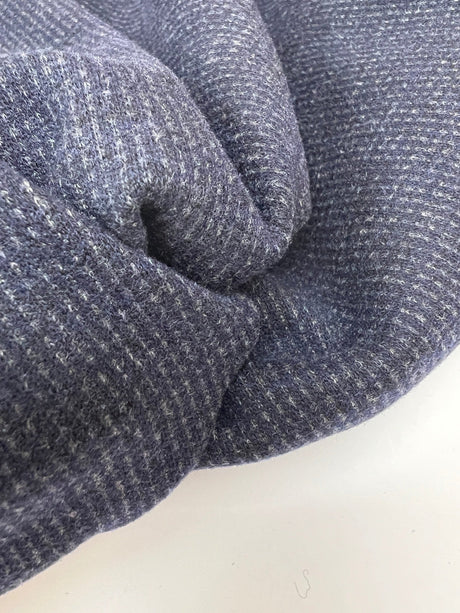Polyester Blend Knit Gray-Blue Striped
