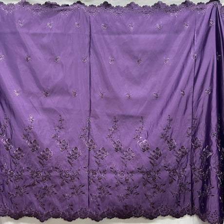 1 Yard Beaded Bridal Lace Fabric Embroidered Floral Satin Gown Couture 54" Width
