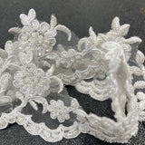 Beaded Corded Lace Trim 2.75" Wide