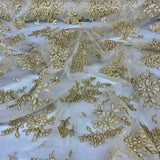 Embroidered Lace Net Mesh Bridal Fabric