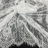 Embroidered Chantilly Lace Fabric with Eyelash Scallop