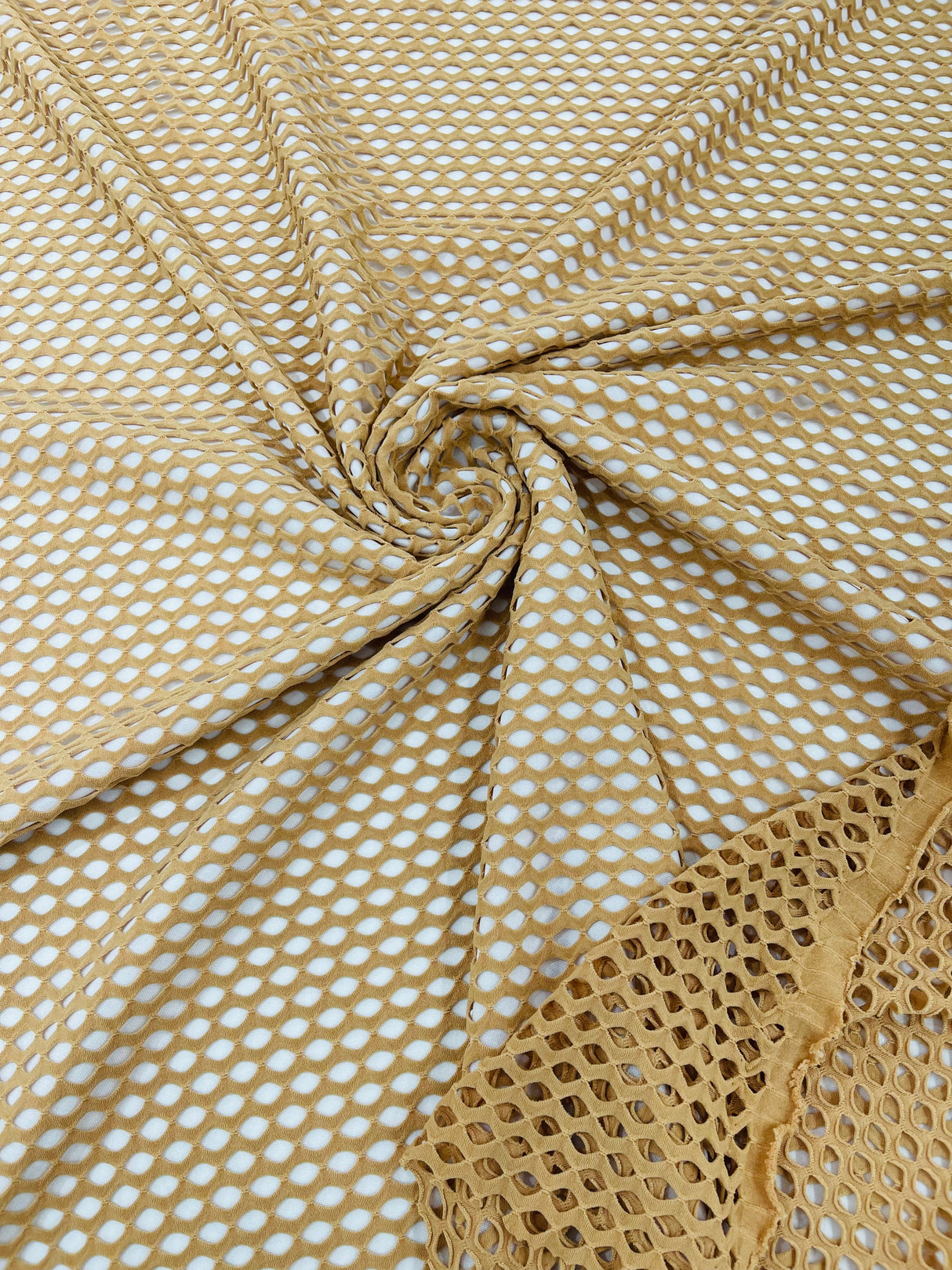 Big Hole Fishnet Mesh Polyester Nylon Spandex Fabric - Big Hole, 4-Way Stretch, 60" Width, 170 GSM, 1.04 Mm (1 Yard)