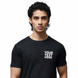Pack: 12 Fast Personalized T-Shirts – Add Your Logo, Photo, or Text Print (Left Chest - Black)
