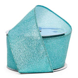 Malibu Sands Wired Ribbon 2 1/2 '' X 10 yd Aqua Color 1 / ROLL