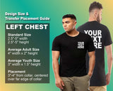 Pack: 12 Fast Custom Work T-Shirts – Add Your Name, Logo, or Slogan on Front & Back (Black)