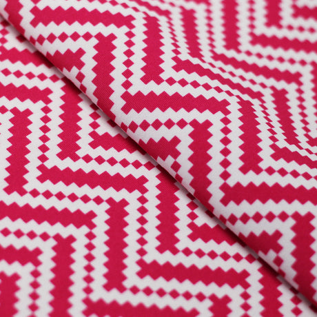 Zig Zag Racer Polyester Spandex Fabric - Multiple Colors, Chevron Zig Zag, 58/60" Width (1 Yard)