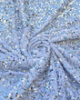 Stretch Sequin on Velvet Silver White