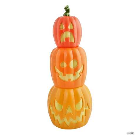 Stackable Nesting Jack-O'-Lanterns Halloween Decoration Set for Porch, for spooky Halloween party and home decor