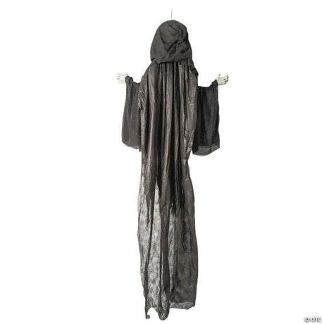 RADYAN Hanging Skeleton Reaper with Hooded Cloak Halloween Yard Decoration shown in a clear product image