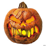 8" Rotten Flaming Pumpkin™ With Timer Halloween Decoration