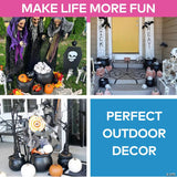 8" - 16" Black Cauldrons Plastic Halloween Decorations - 3 Pc.