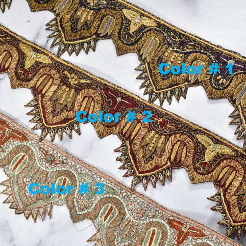 Beaded Scalloped Trim by the Yard