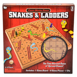 Wooden Snakes and Ladders Game (10" Box)