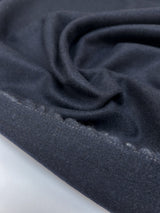 Polyester Wool Blend Woven Melange Blue Black