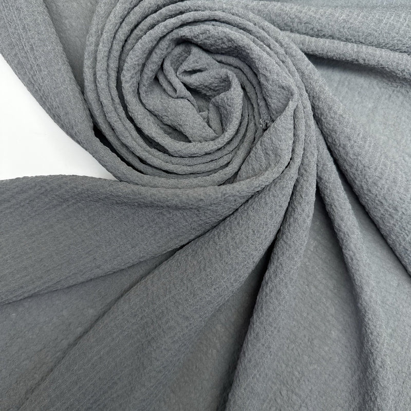 Polyester Crinkled Woven Gray Fabric