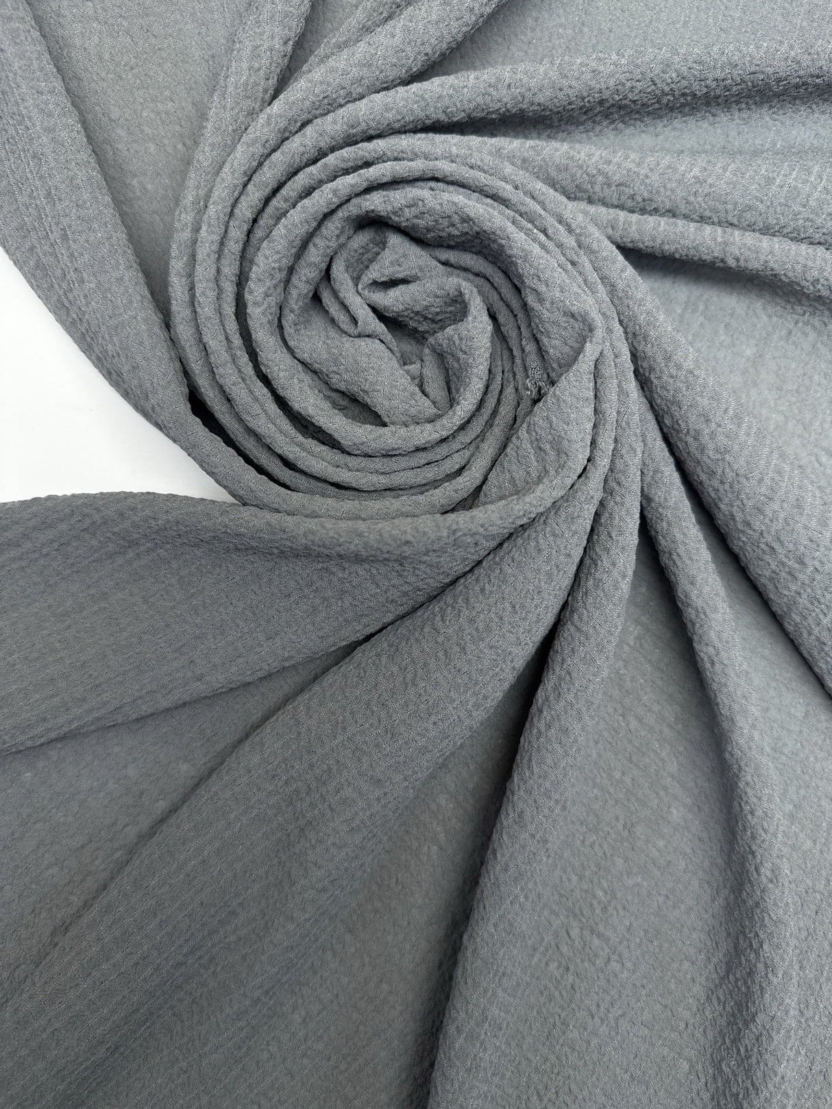 Polyester Crinkled Woven Gray Fabric