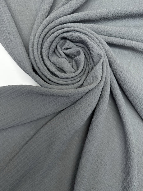 Polyester Crinkled Woven Gray Fabric