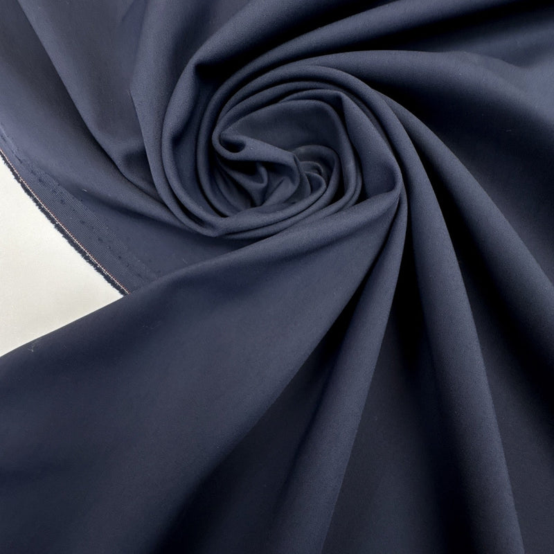 Blue Cotton Polyamide Elastane Woven
