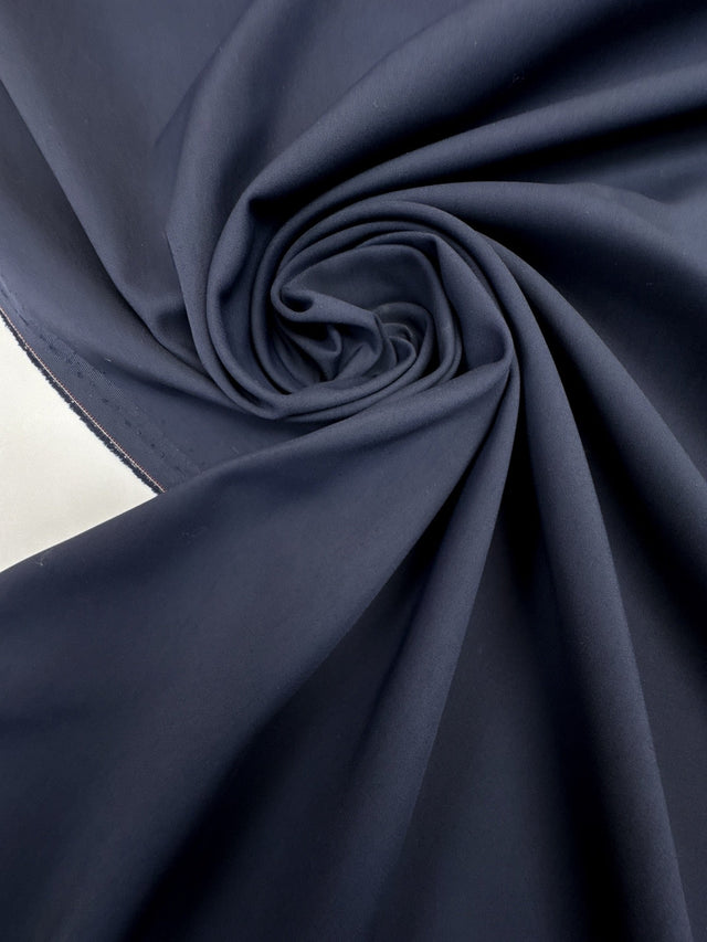 Blue Cotton Polyamide Elastane Woven