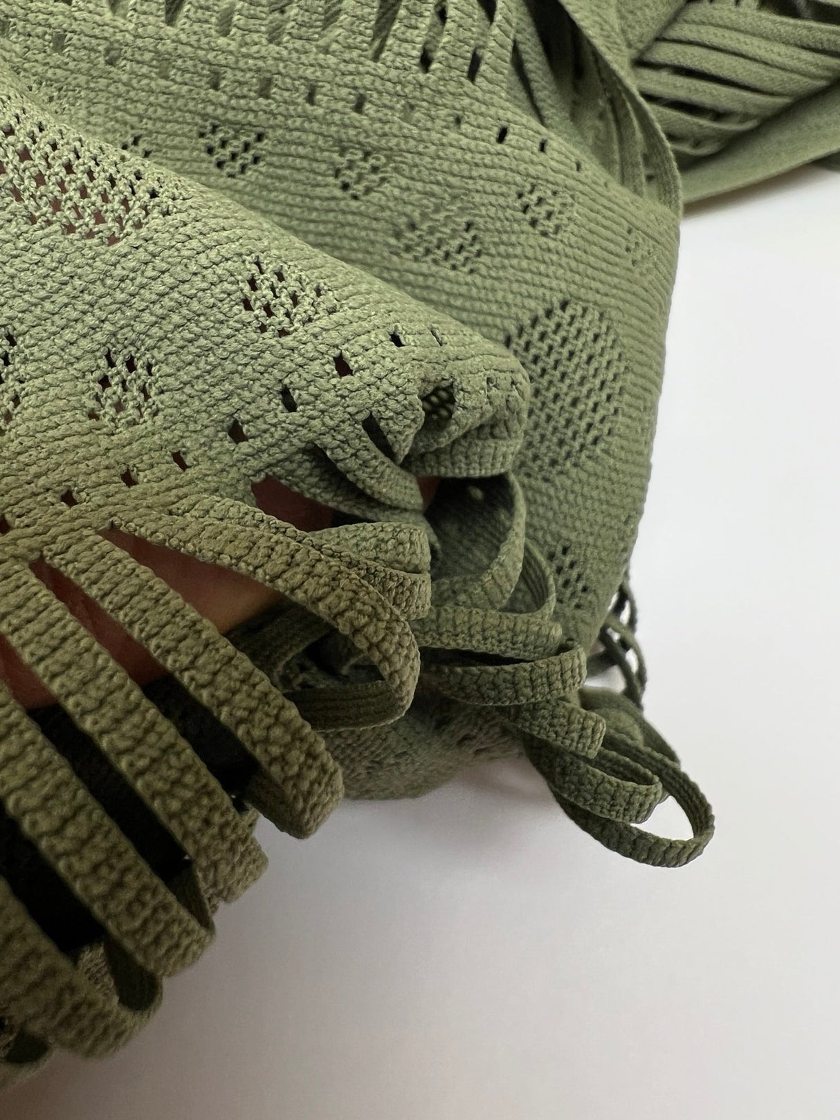 Polyamide Knitted Green Panel Print