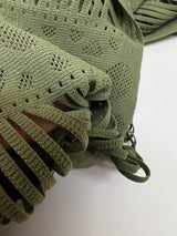 Polyamide Knitted Green Panel Print