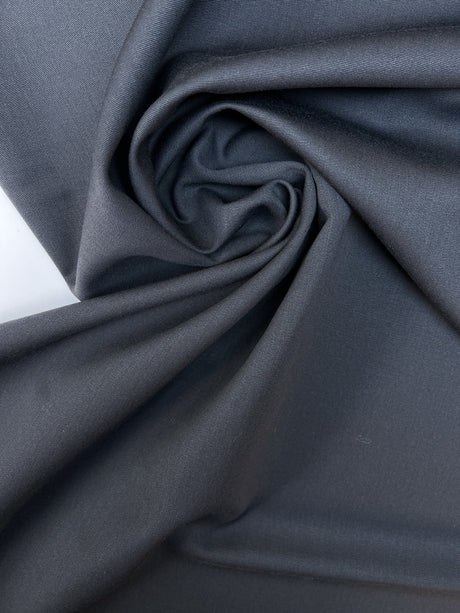 Wool Blend Twill Blue