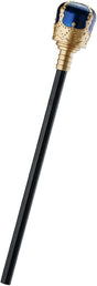 16 inch black costume scepter with blue orb