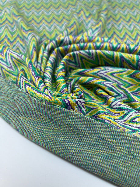 Polyamide Elastane Knitted Blend Geometric Herringbone