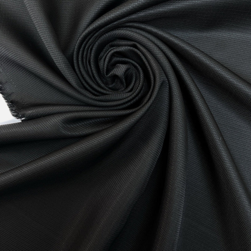 Wool Jacquard Fabric Black