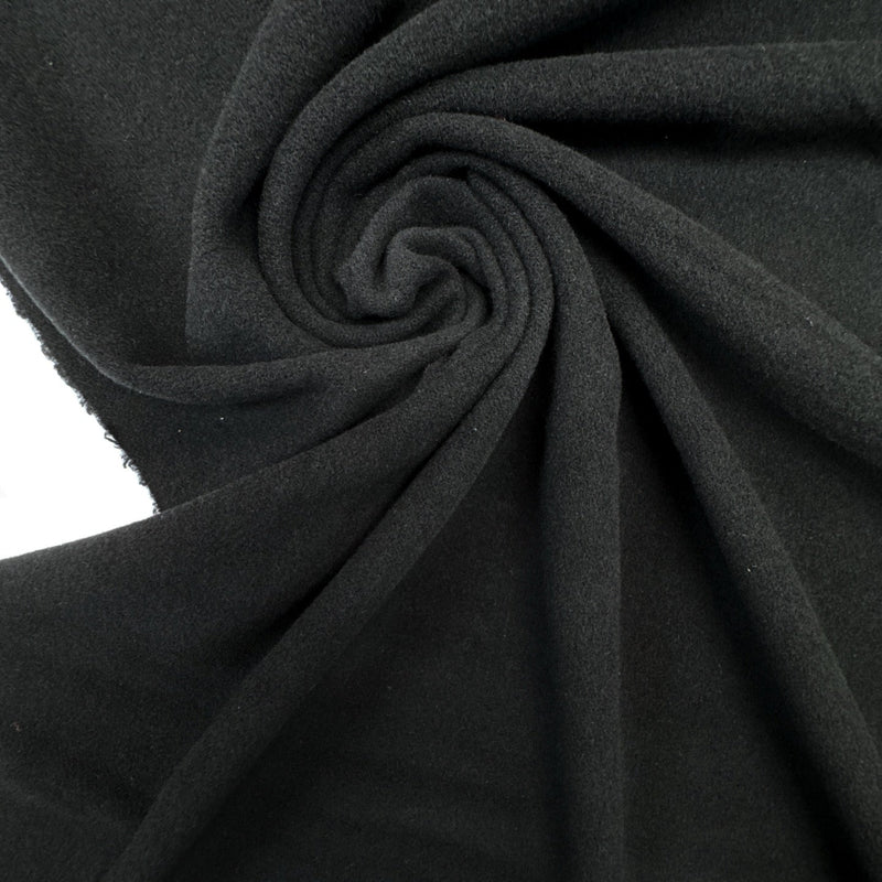 Italian Black Wool Polyamide Fabric