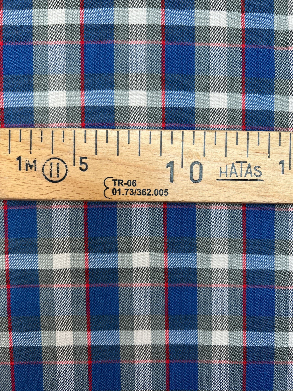 Cotton Tweed Gray-Blue Checked