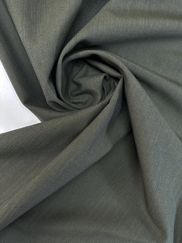 Wool Crepe Melange Green-Blue