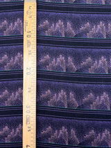 Printed Purple Pink Wool Fabric