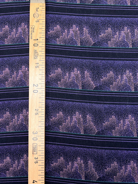 Printed Purple Pink Wool Fabric