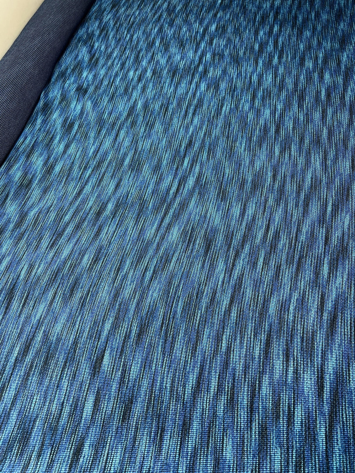 Viscose Cotton Woven Fabric Blue Abstract