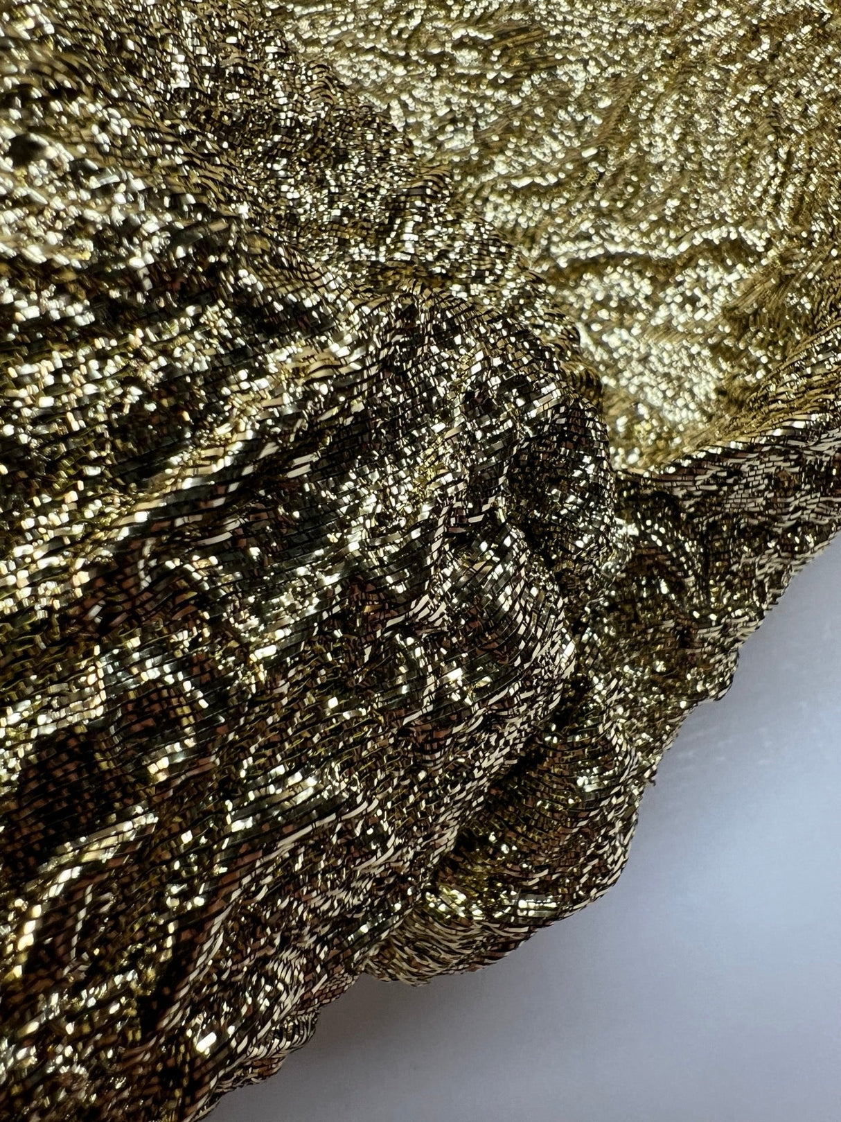 Silk Lurex Jacquard Floral Gold