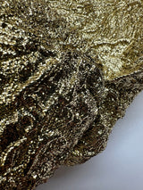 Silk Lurex Jacquard Floral Gold