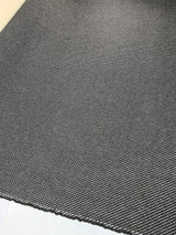 Cotton Wool Tweed Striped Black White