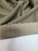 Jacquard Knit Houndstooth Gray Yellow Beige