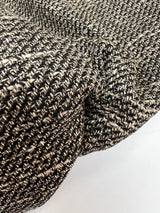 Wool Cotton Tweed Melange Beige-Black