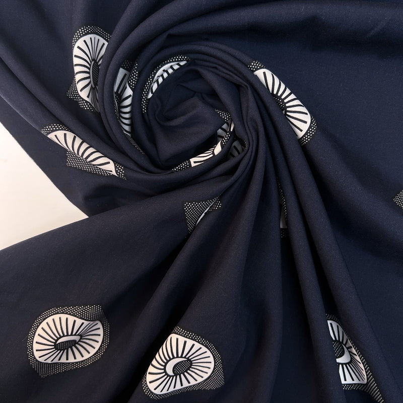 Viscose Staple Fabric Black White