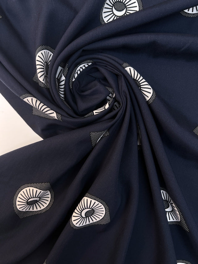 Viscose Staple Fabric Black White