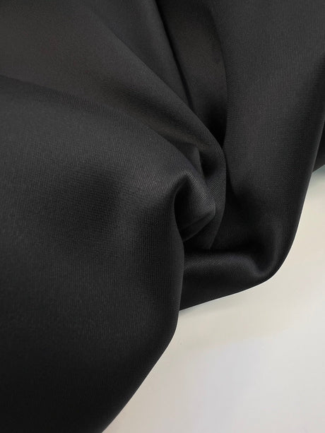 Black Satin Viscose Fabric