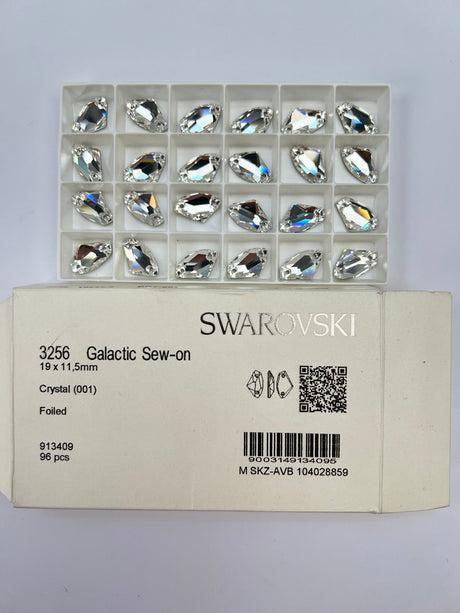 Silver Sewing Notions With Crystals