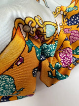 Polyester Sateen Printed Yellow Shades