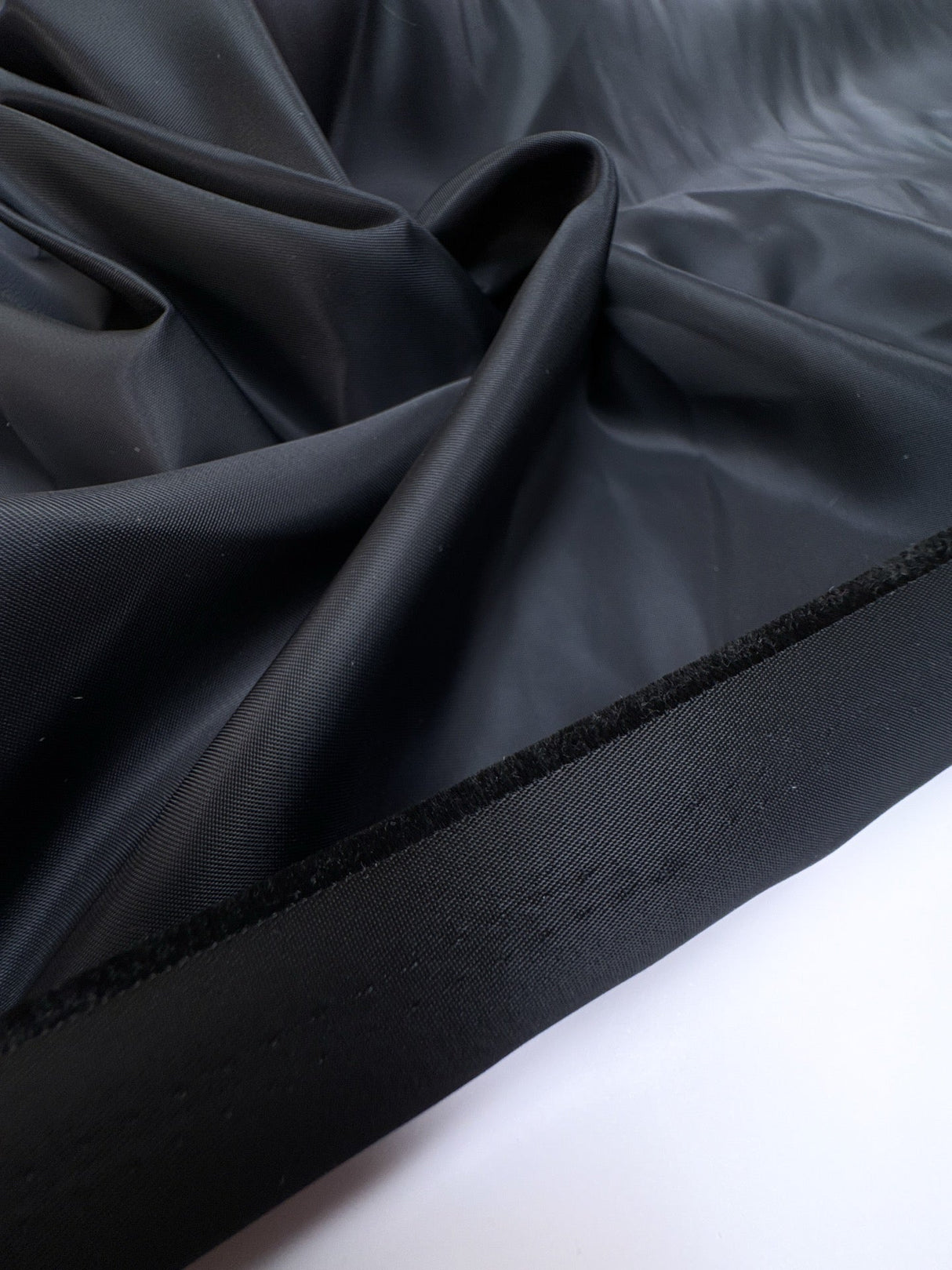 Black Polyamide Satin Woven