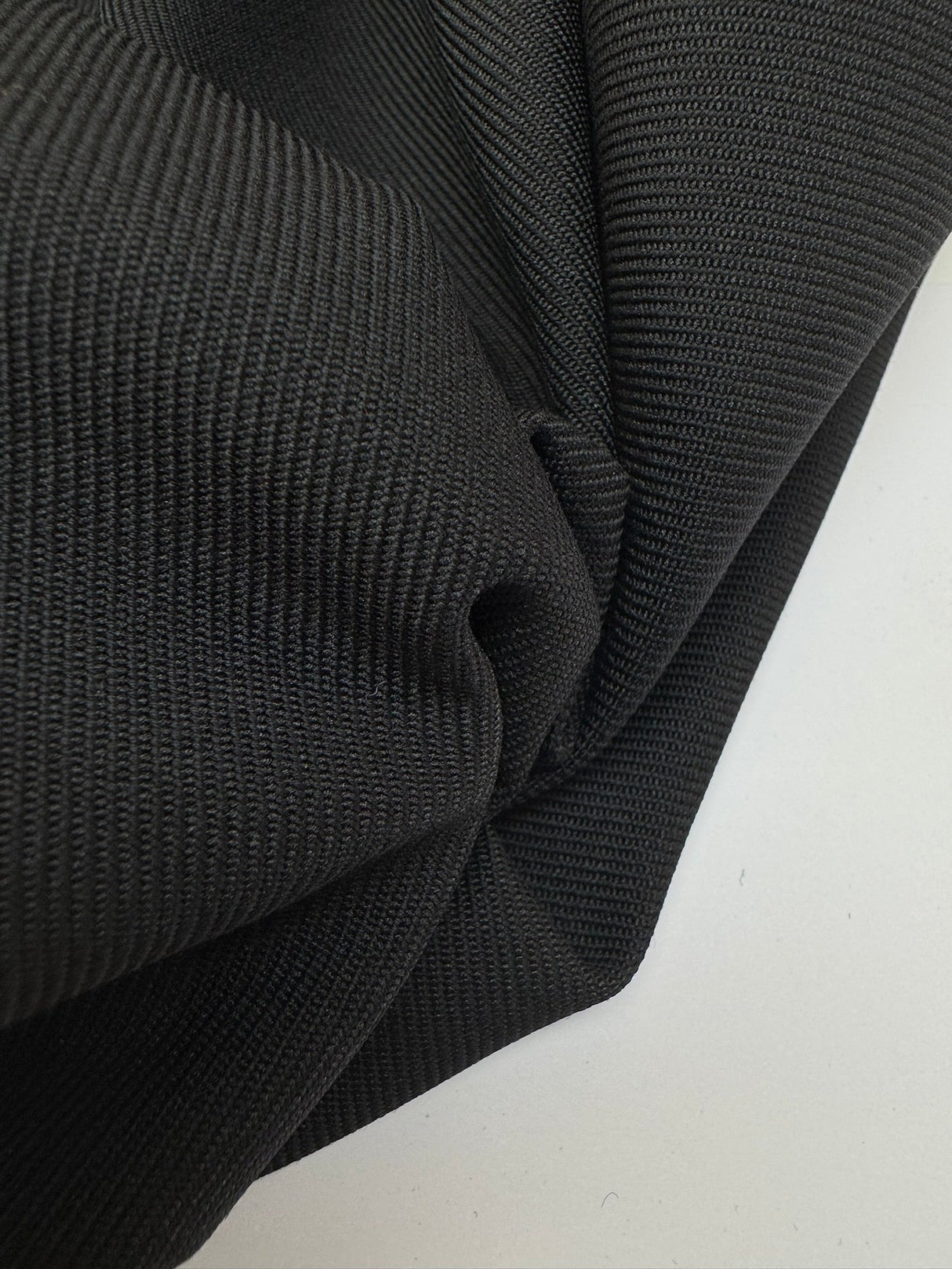 Black Wool Blend Twill