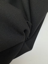 Black Wool Blend Twill