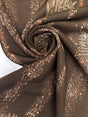 Wool Printed Brown Beige Fabric