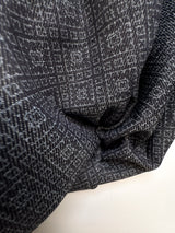 Cotton Denim Geometric Blue